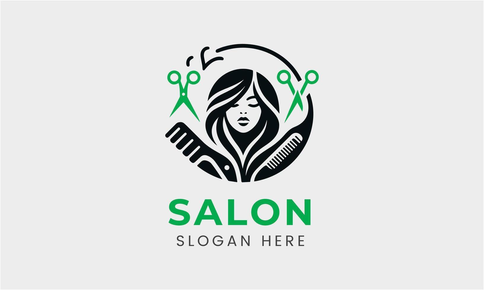 AI generated Lady parlor beauty face fashion spa woman logo design vector