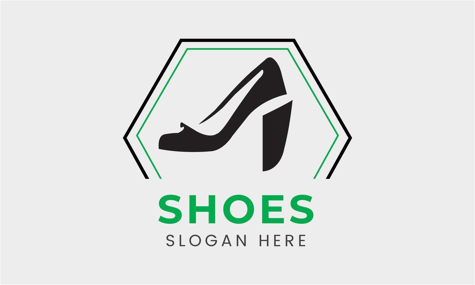 AI generated Ladies shoes vector design logo template