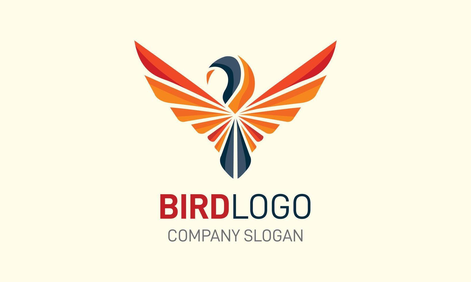 ai generado pájaro pavo real minimalista moderno logo diseño icono vector