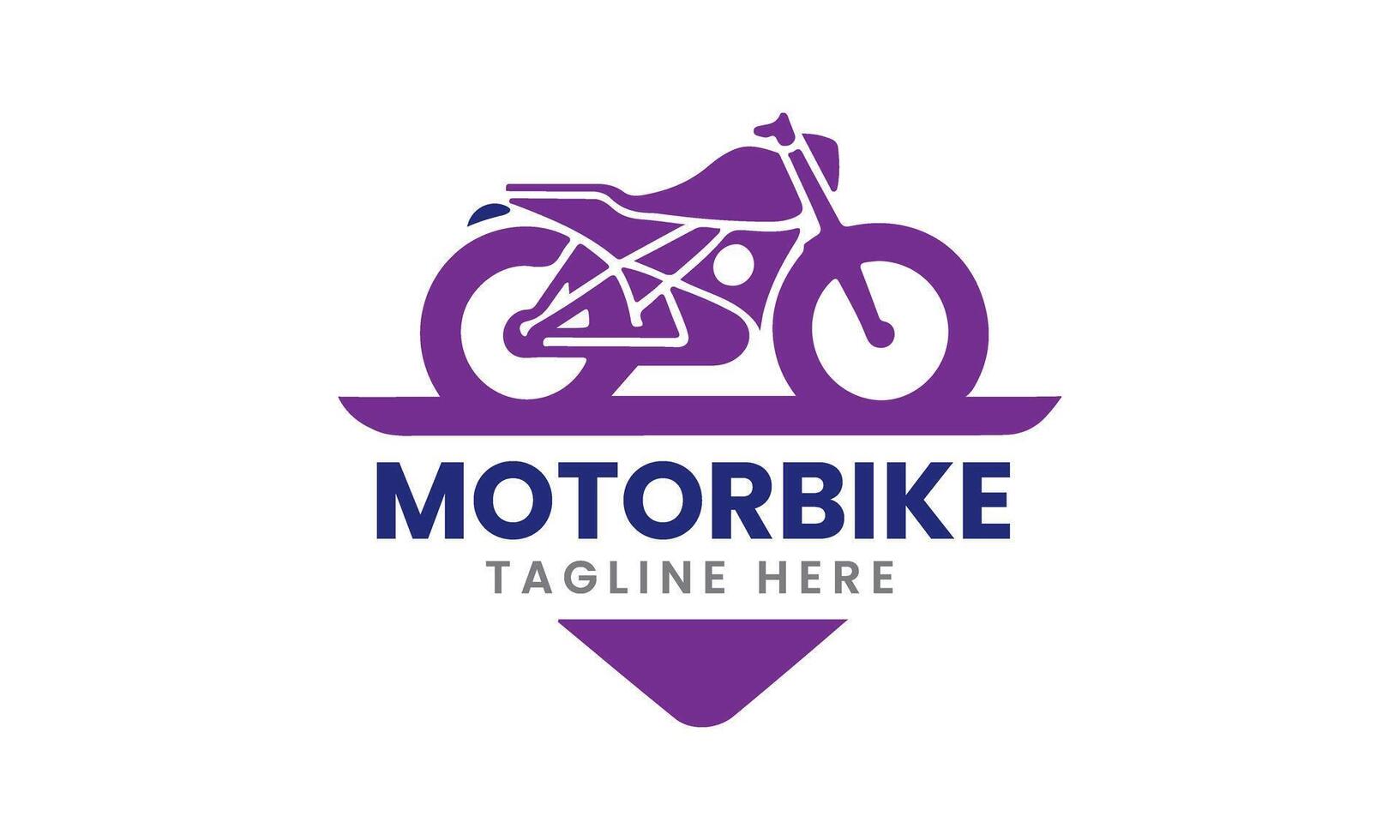 AI generated Motorbike motorcycle icon vector logo design minimalist template
