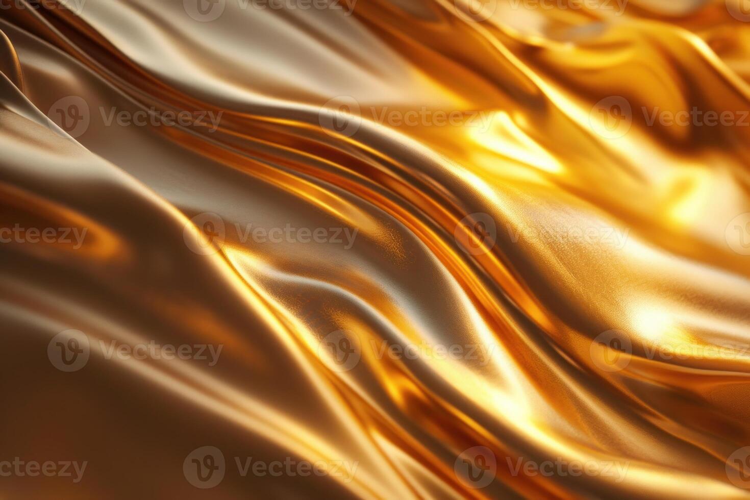 AI generated Shimmering Abstract gold waves. Generate Ai photo