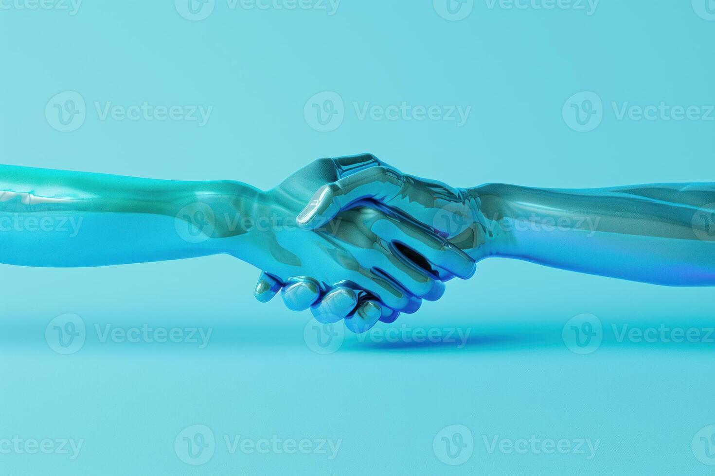 AI generated Intriguing Abstract handshake art. Generate Ai photo
