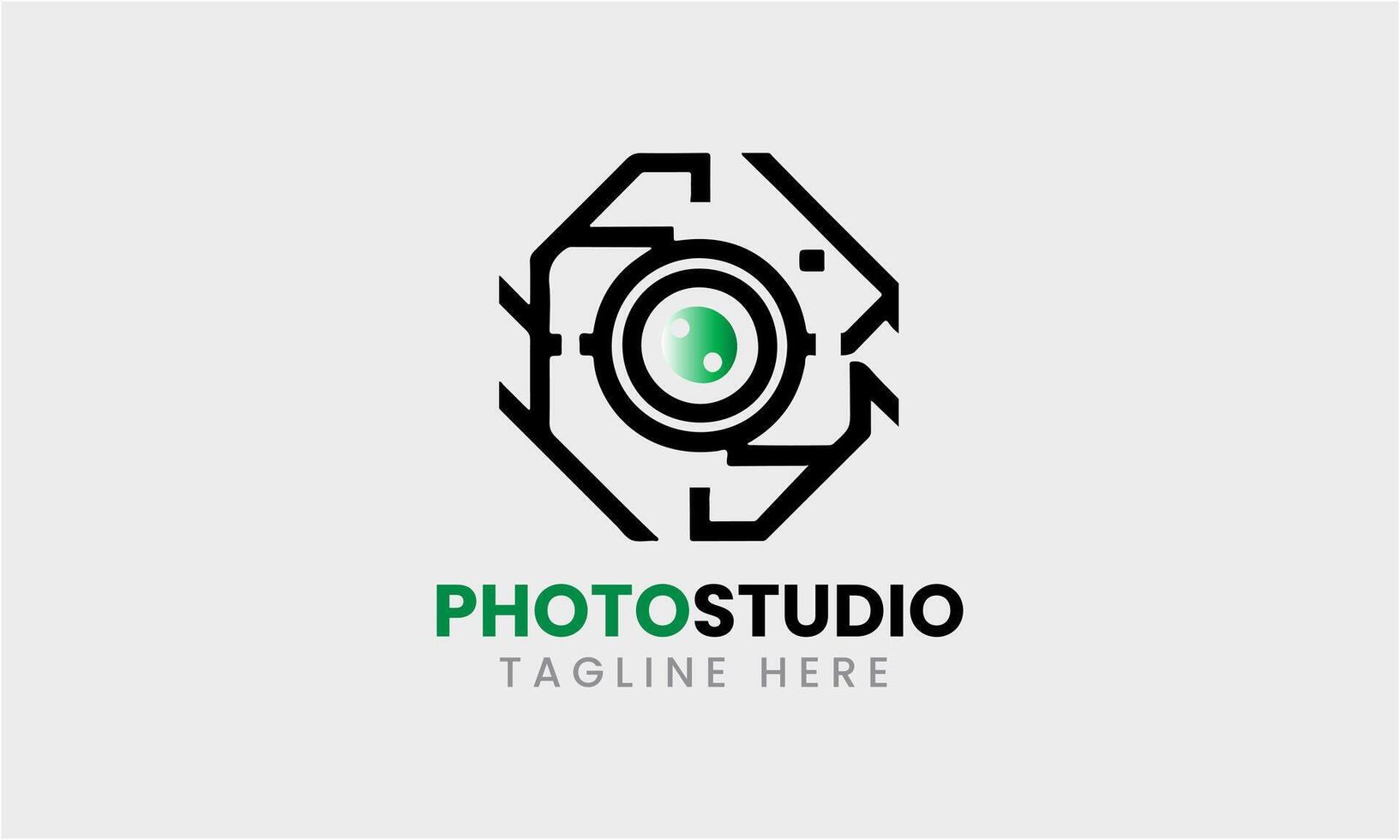 AI generated Photo studio camera icon film lens light vector logo modern minimalist unique studio template