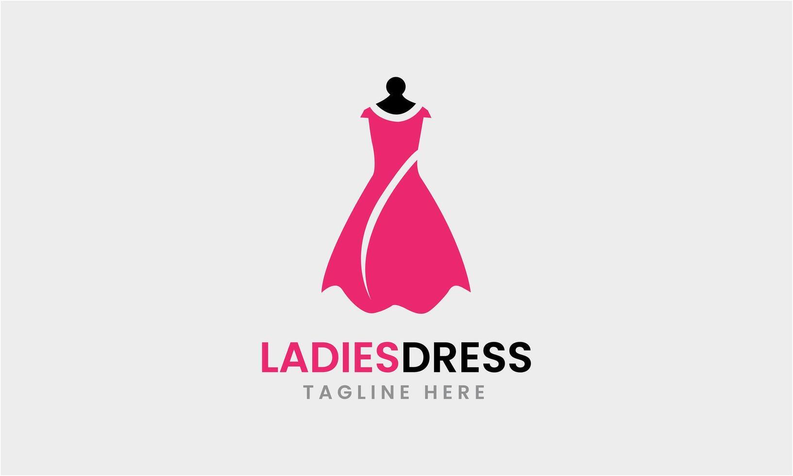 AI generated Ladies dress icon vector minimalist logo template