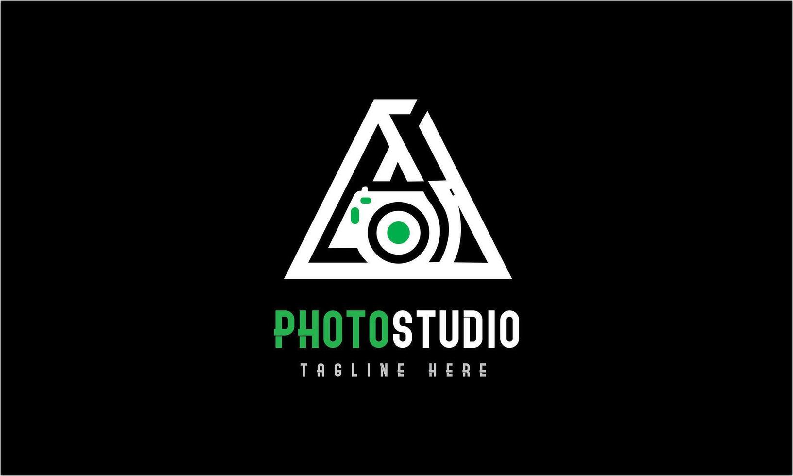 AI generated Photo studio camera icon film lens light vector logo modern minimalist unique studio template