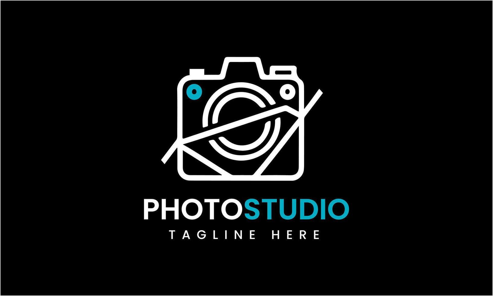 AI generated Photo studio camera icon film lens light vector logo modern minimalist unique studio template