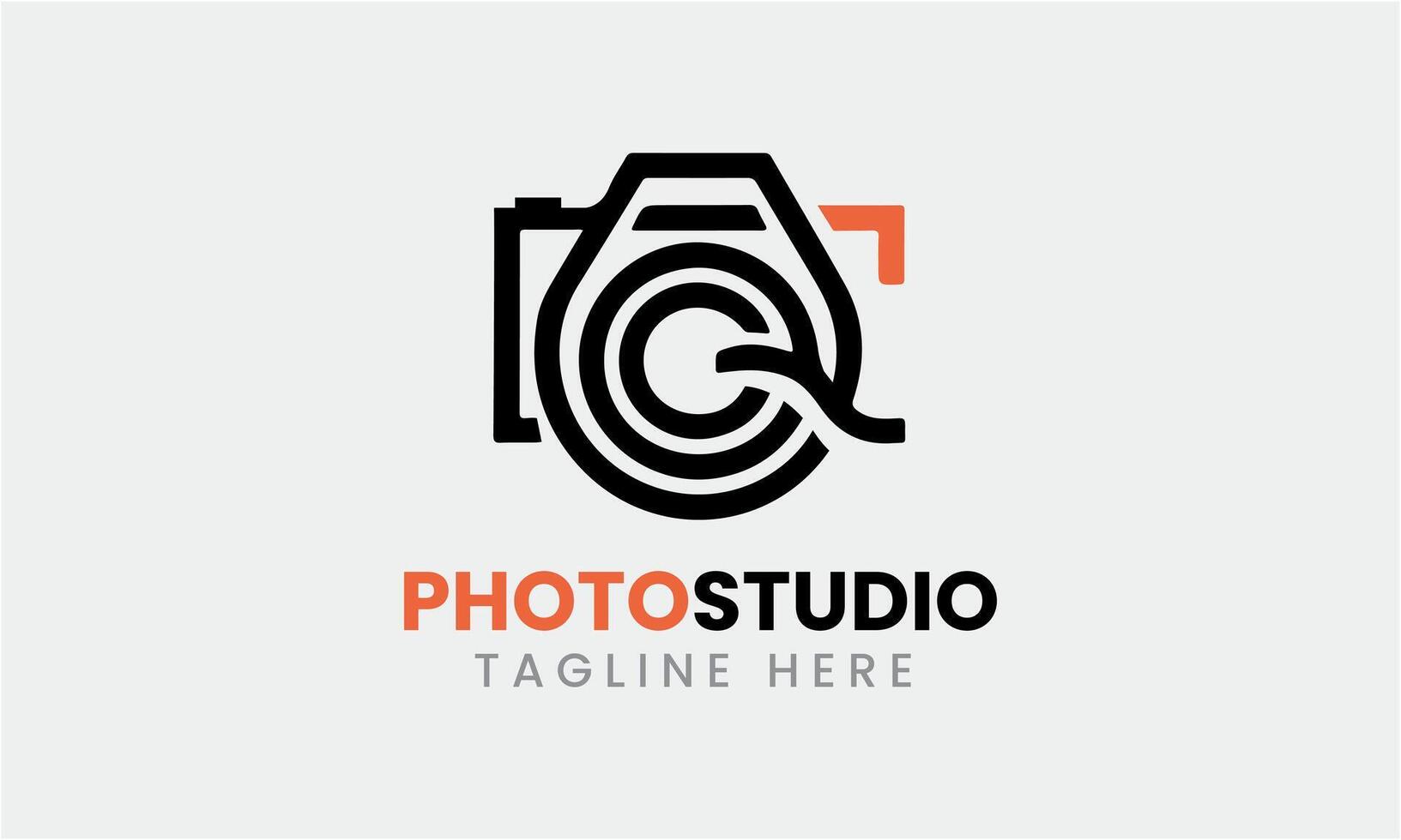 AI generated Photo studio camera icon film lens light vector logo modern minimalist unique studio template