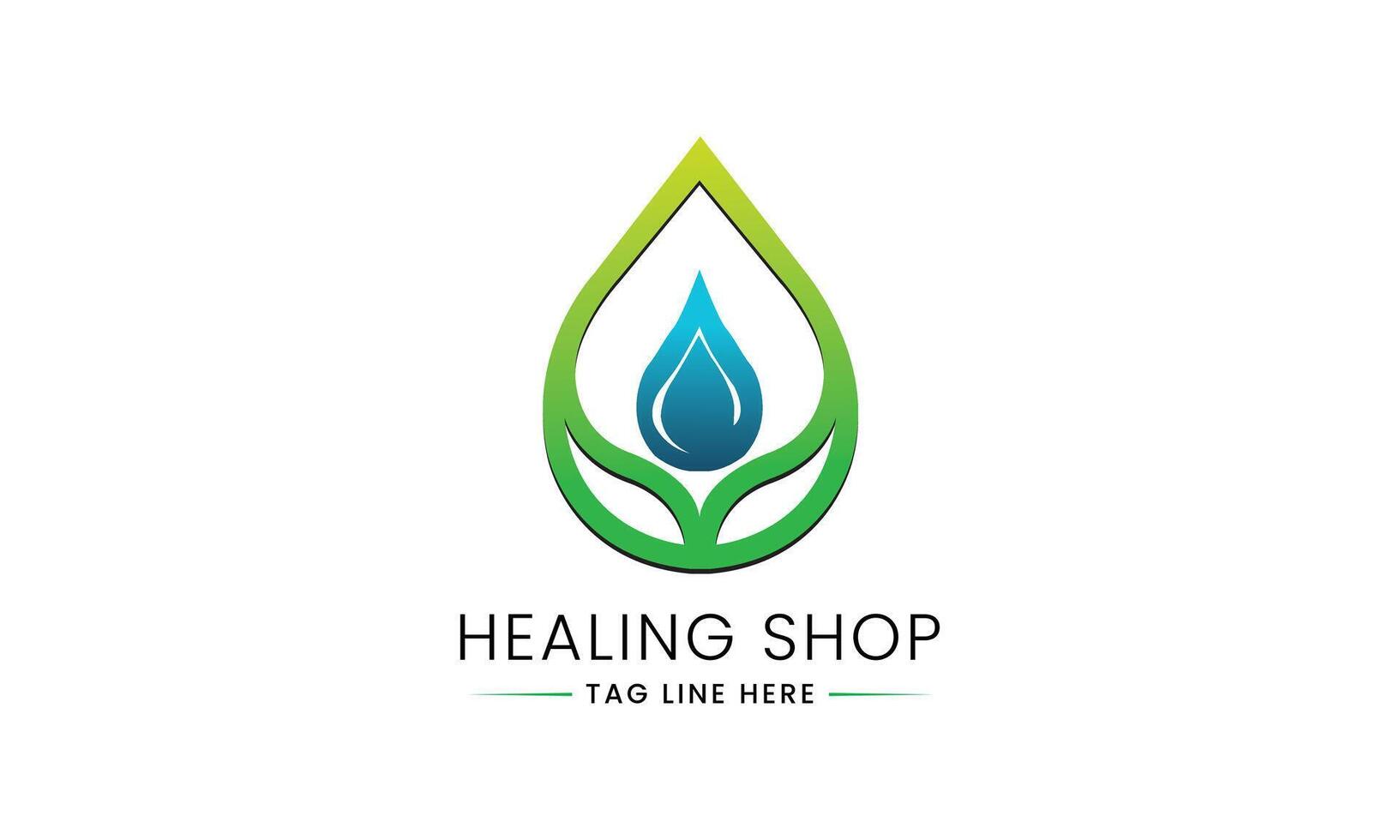 AI generated Healing shop flower bud minimalist modern logo design vector