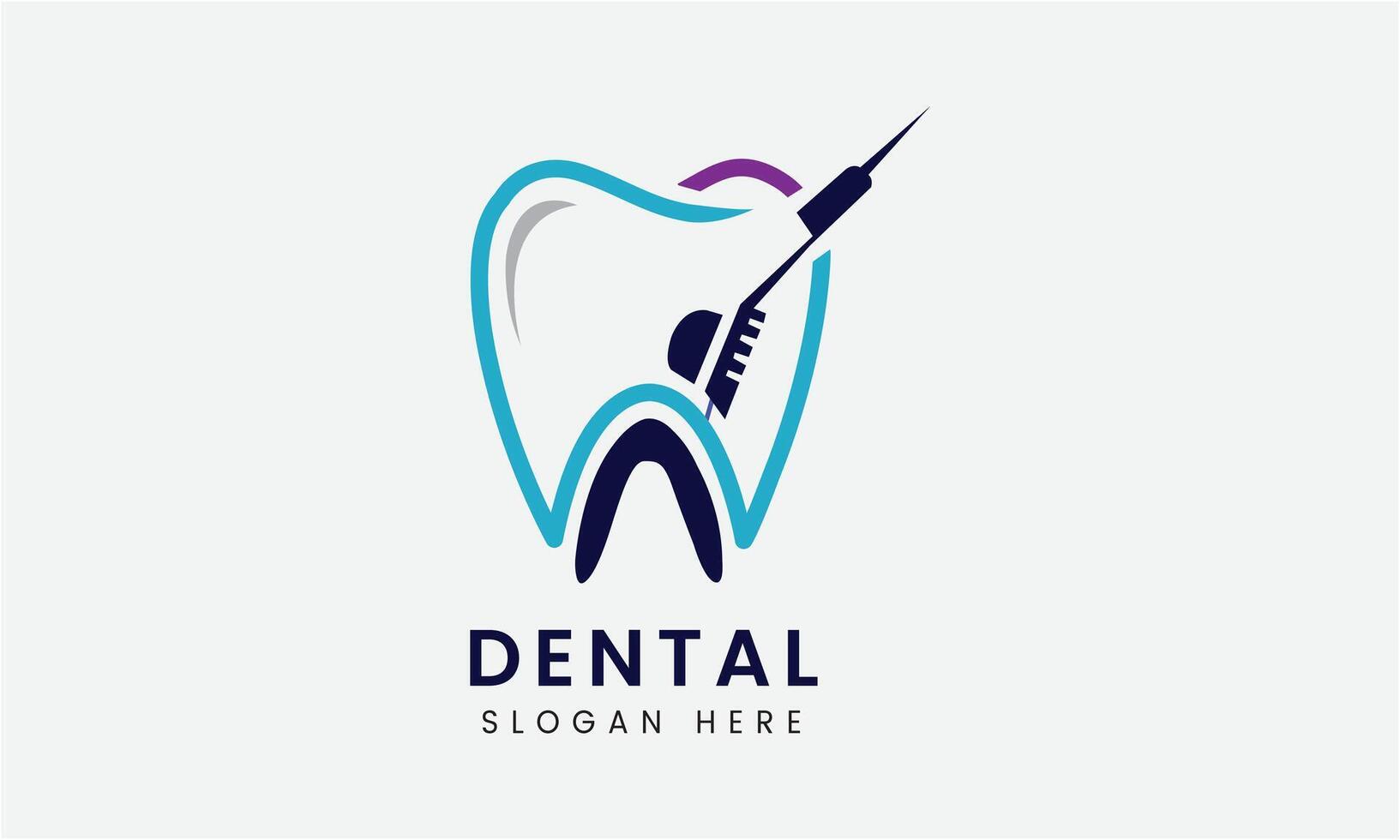 ai generado dental dientes boca salud médico logo icono vector diseño modelo