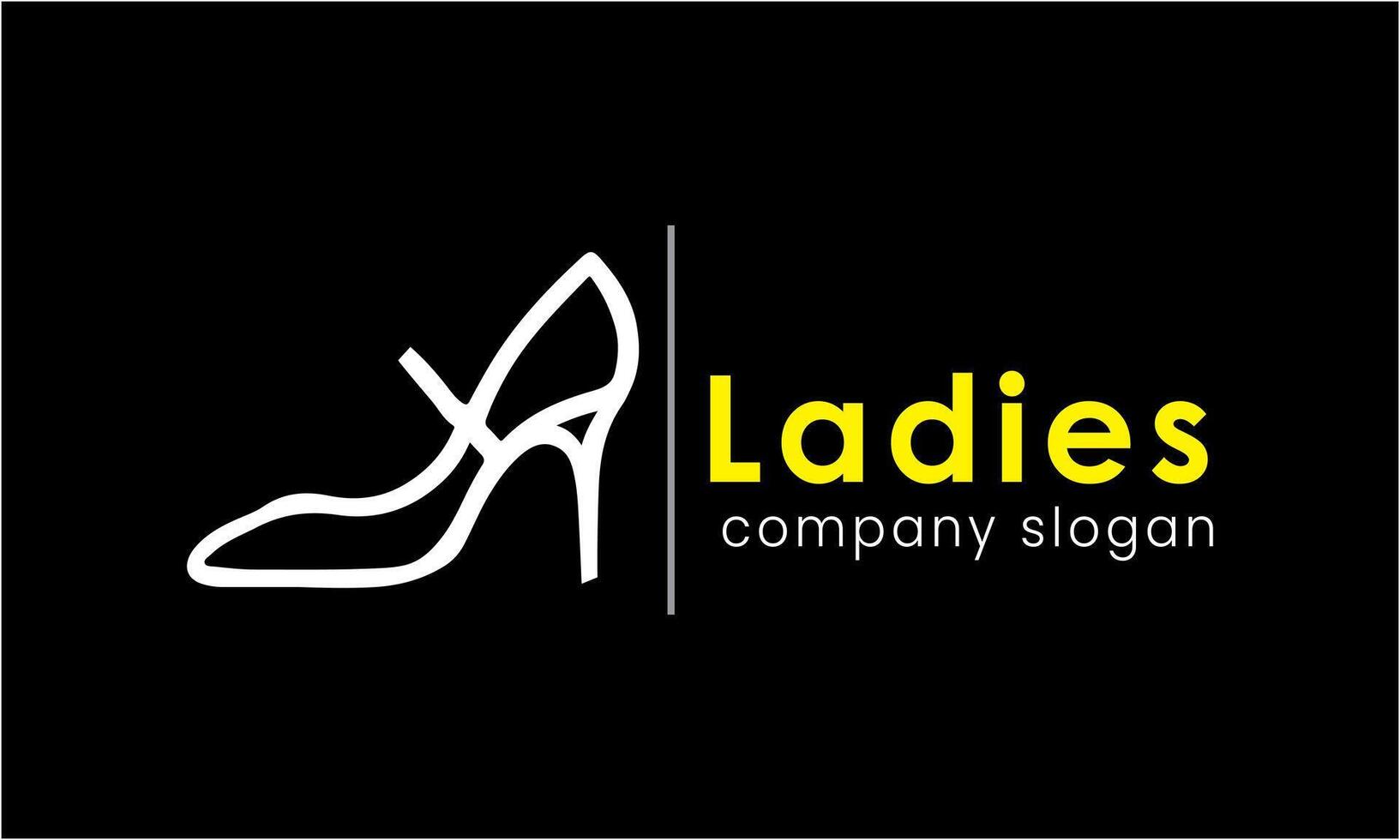 AI generated Ladies shoes vector design logo template