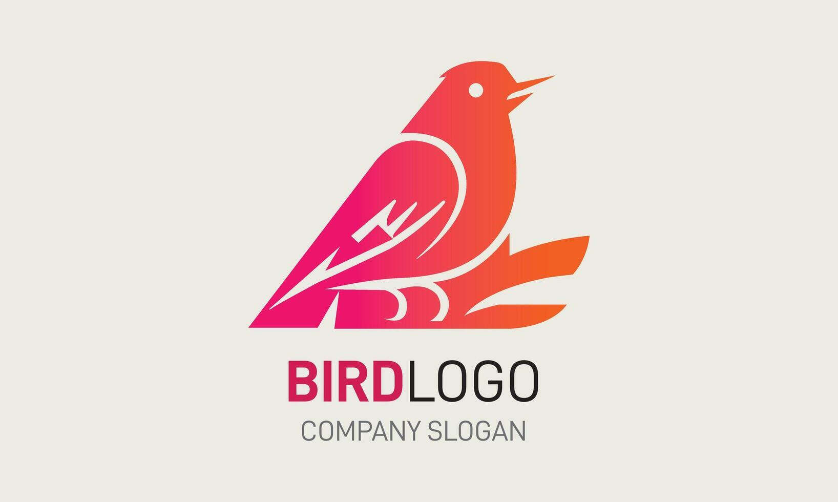 ai generado pájaro pavo real minimalista moderno logo diseño icono vector