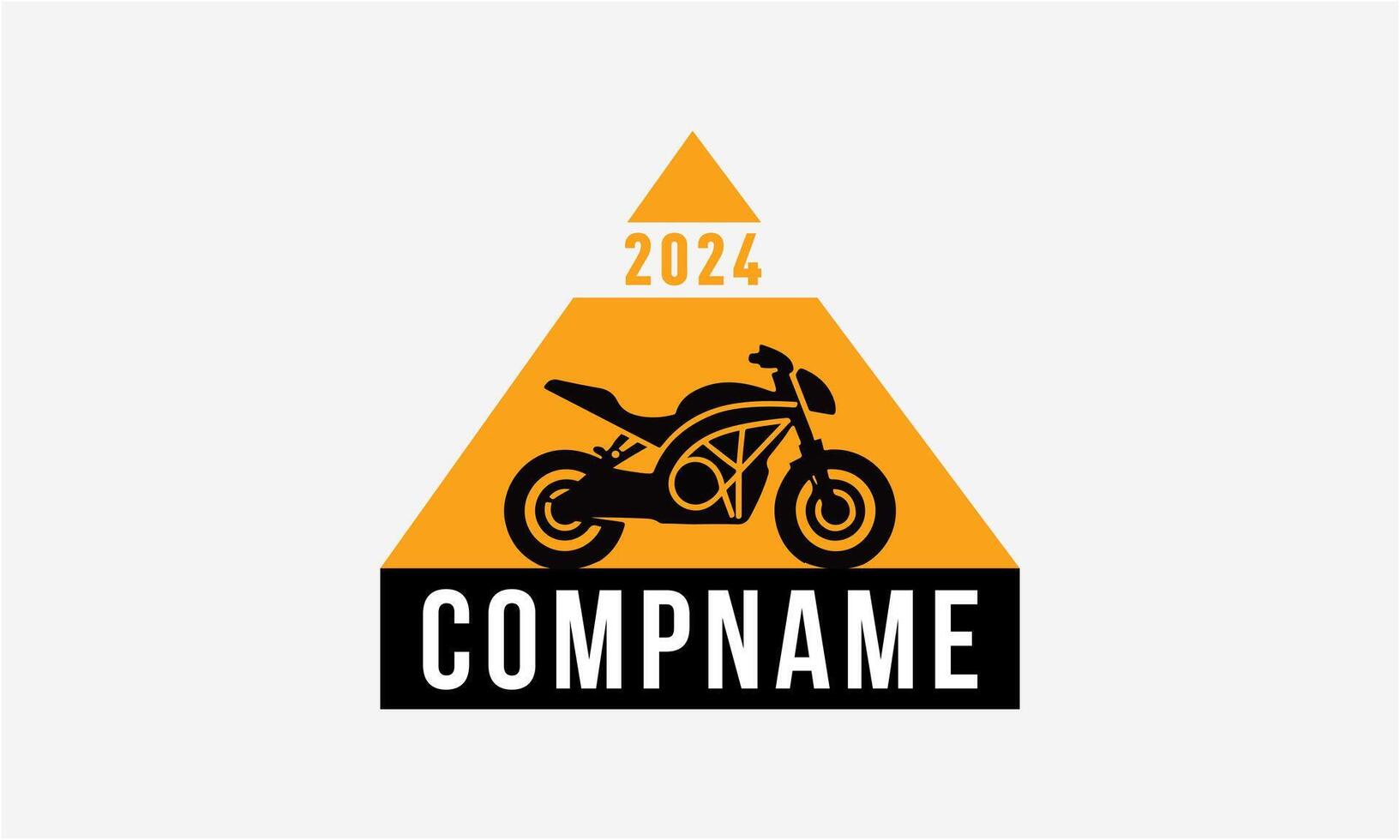 AI generated Motorbike motorcycle icon vector logo design minimalist template