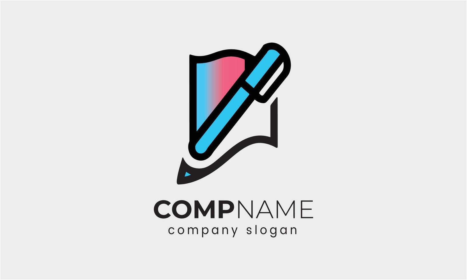 AI generated Pen pencil symbol icon logo design vector minimalist template