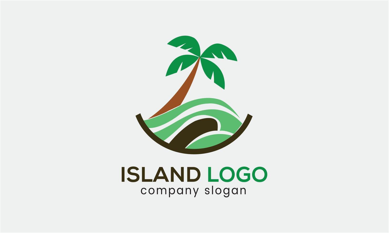 AI generated Island natural sky vector icon logo design minimalist modern