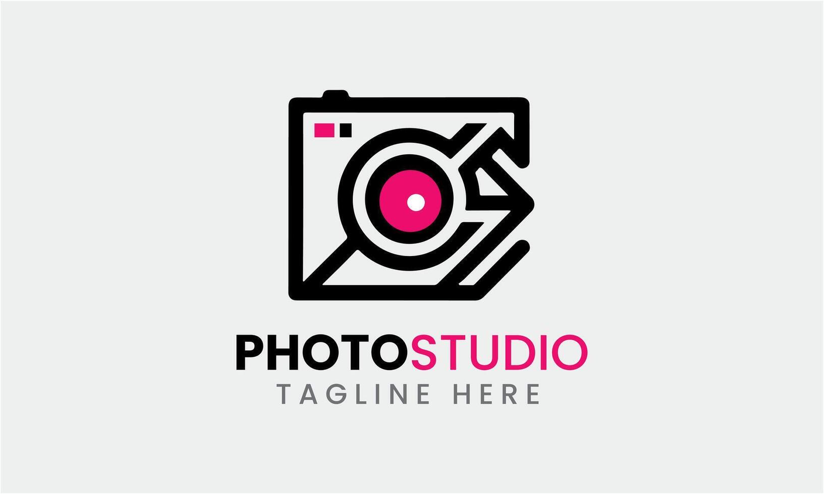 AI generated Photo studio camera icon film lens light vector logo modern minimalist unique studio template