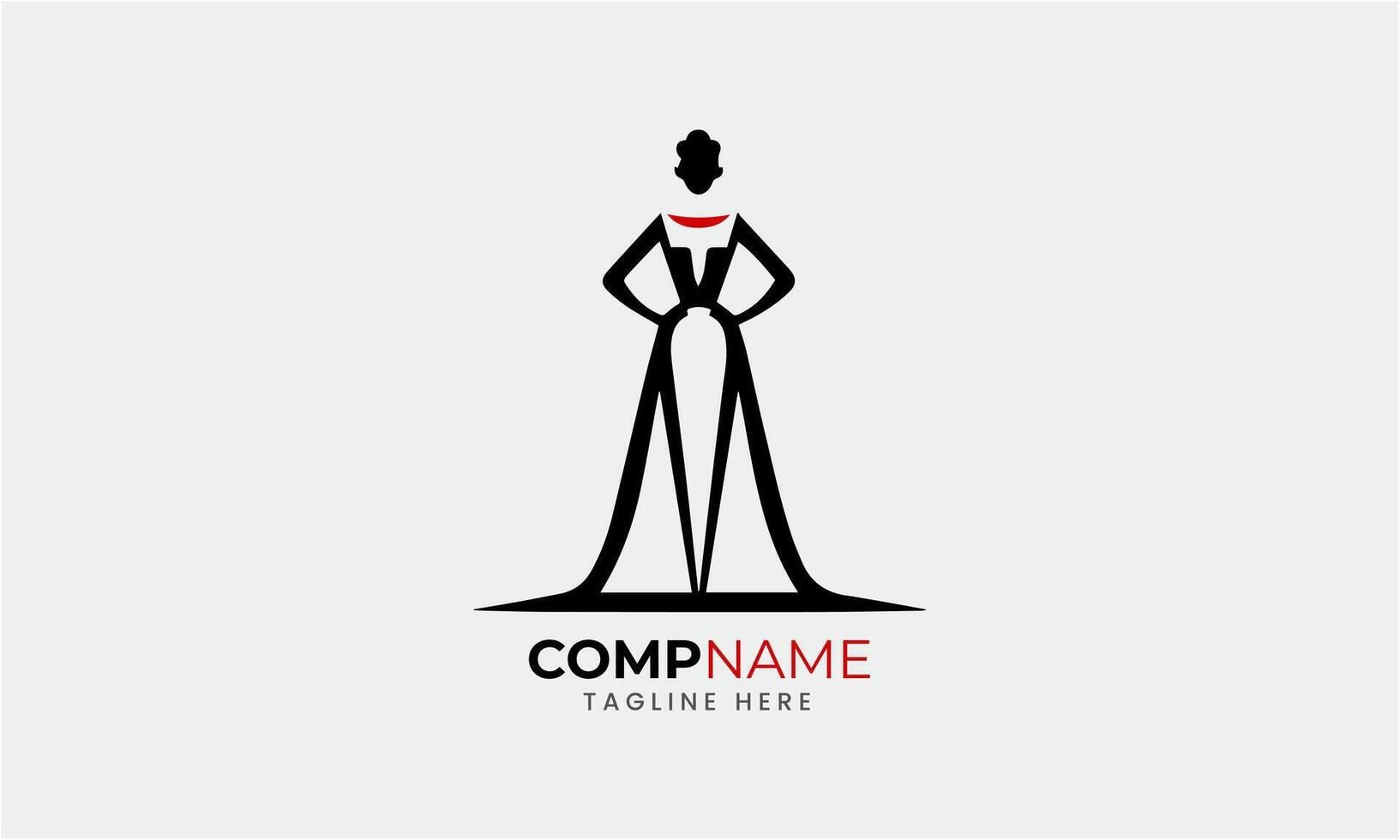 AI generated Ladies dress icon vector minimalist logo template