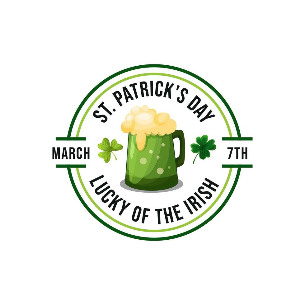 Logo Design Happy St.Patrick's Day Irish holiday. icon design element vector
