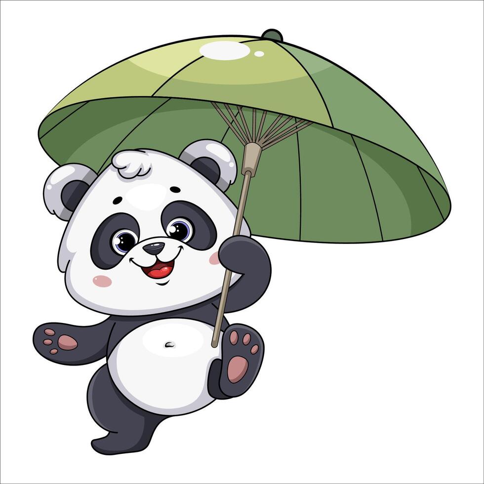 linda panda. gracioso dibujos animados personaje vector