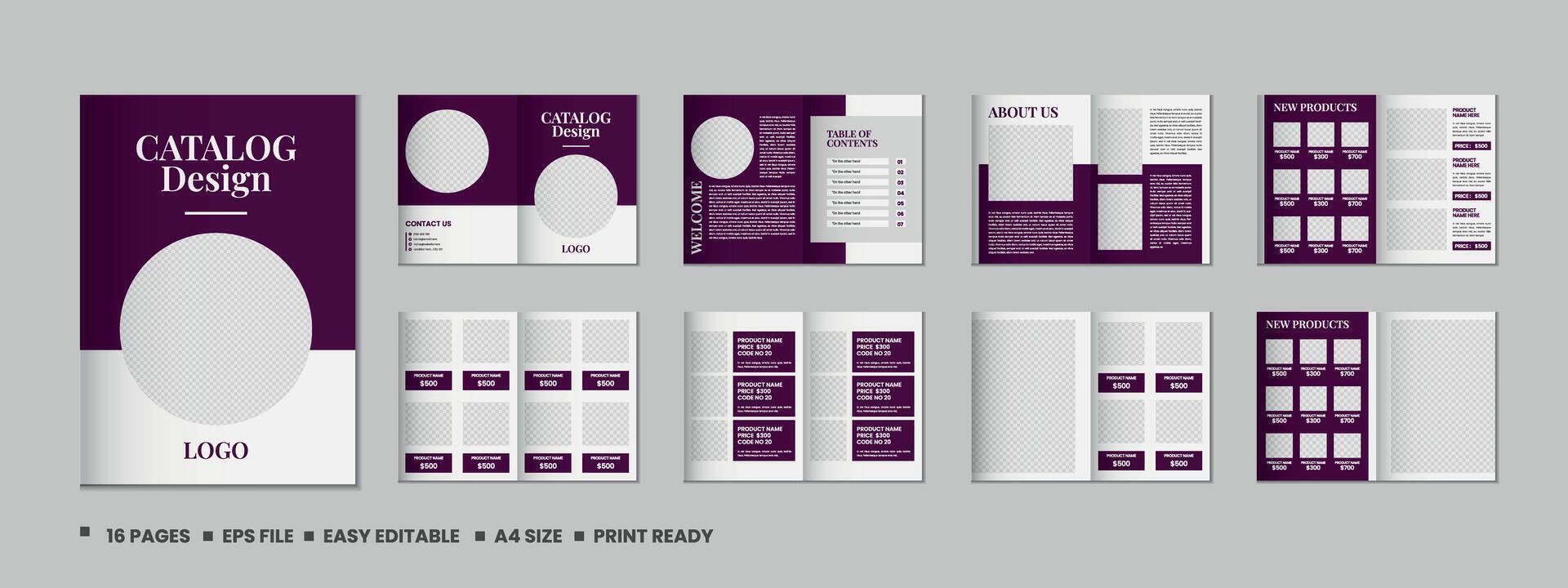 Catalogue design or product catalog template design vector