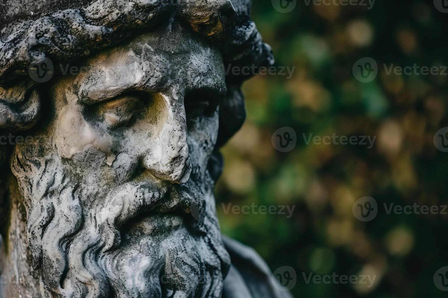 AI generated Imposing Ancient man greek statue. Generate Ai photo