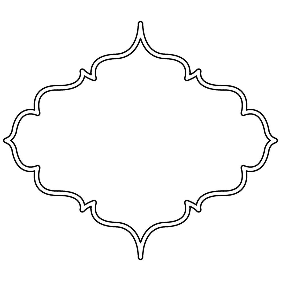 Decorative ornament frame icon shape outline element vector