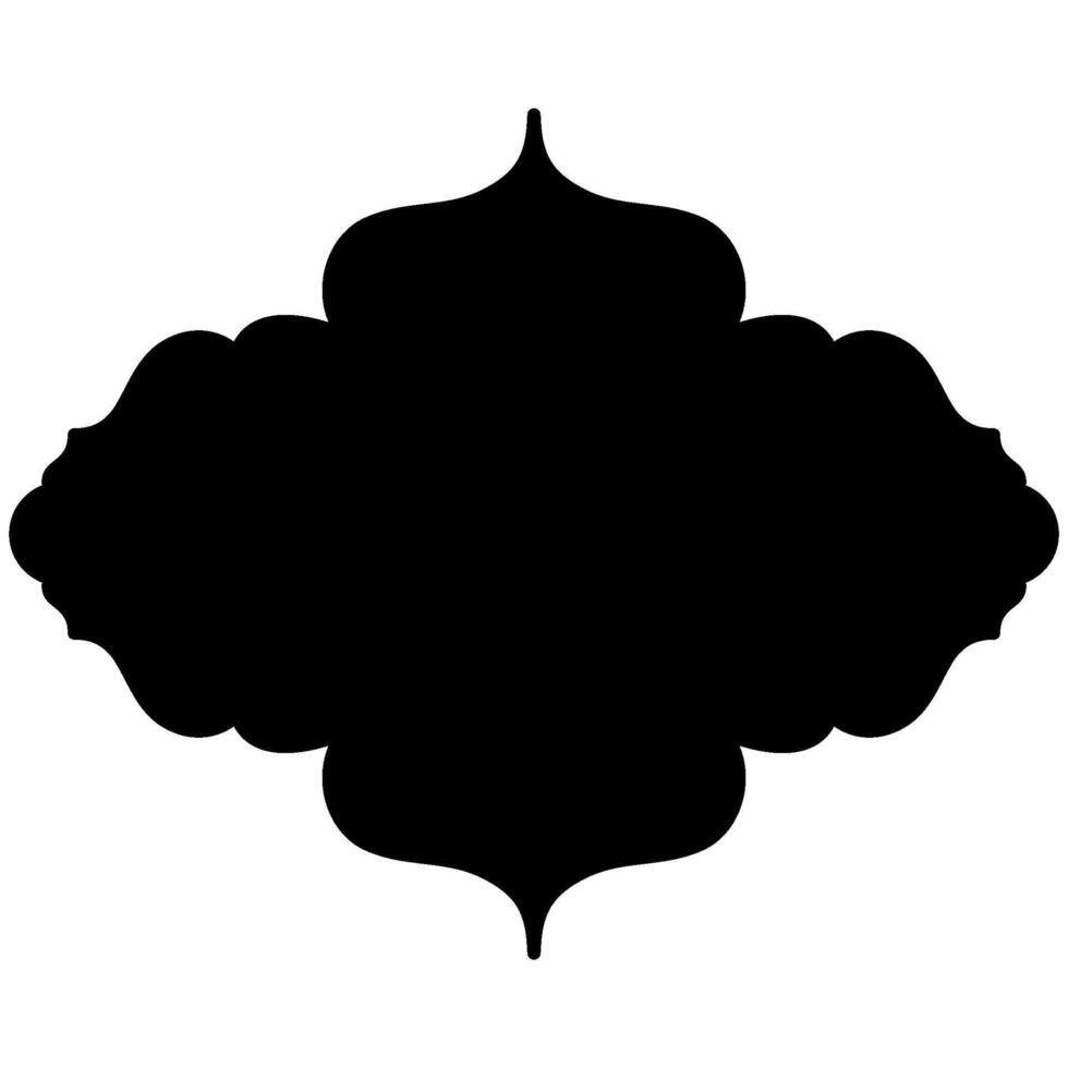 Decorative illustrated ornament frame icon shape design. vector