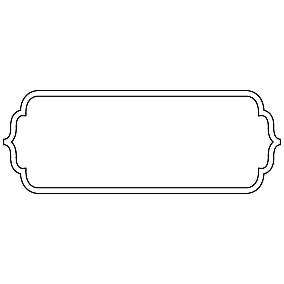 Decorative ornament frame icon shape outline element vector