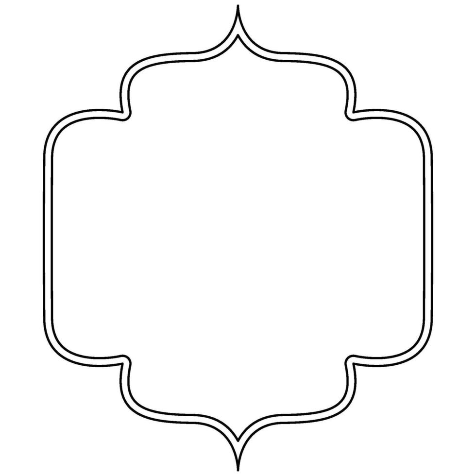 Decorative ornament frame icon shape outline element vector