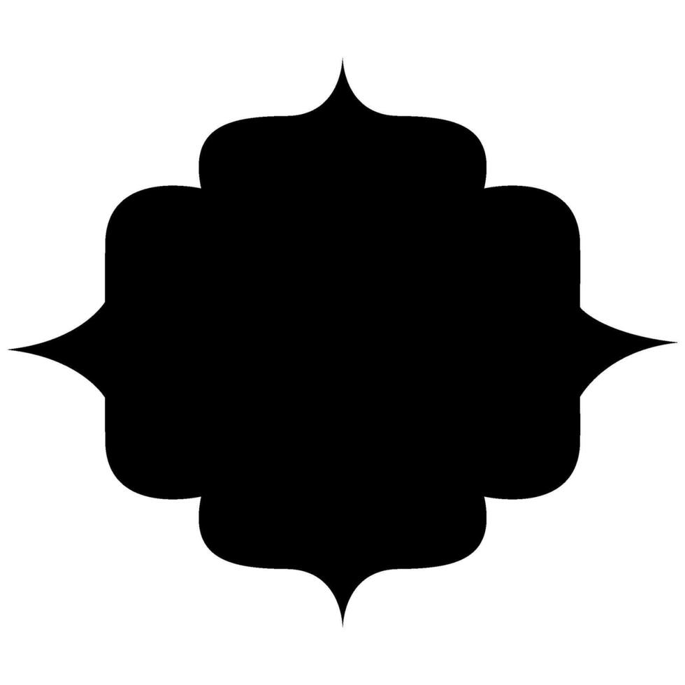 Decorative illustrated ornament frame icon shape design. vector