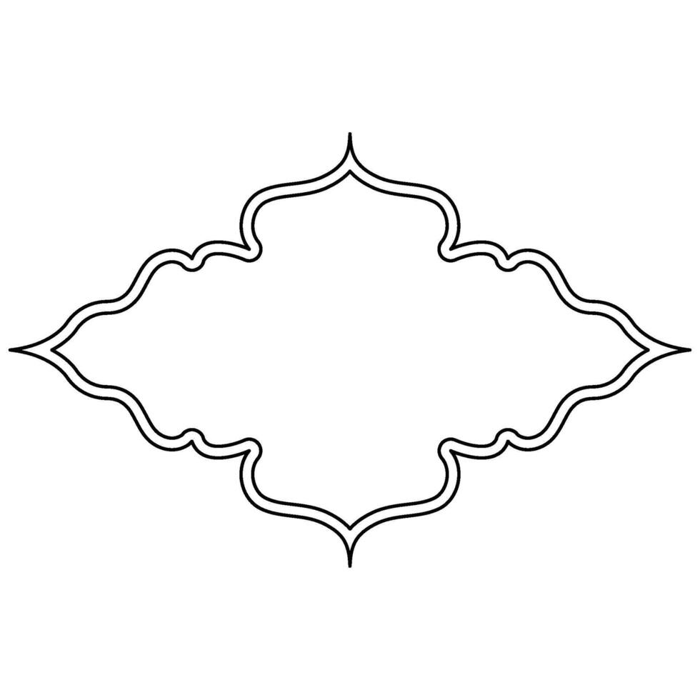 Decorative ornament frame icon shape outline element vector
