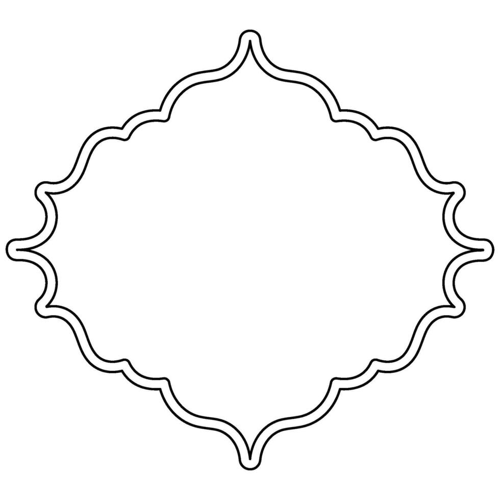 Decorative ornament frame icon shape outline element vector