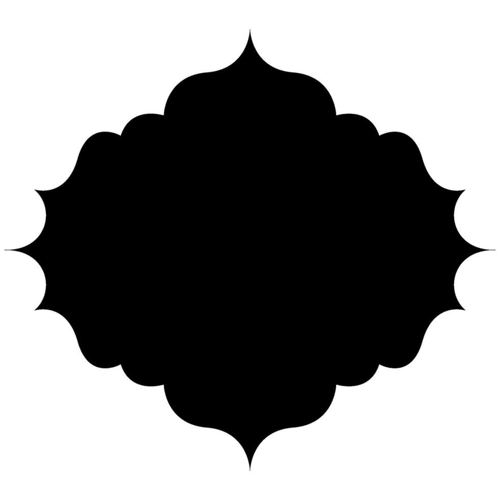 Decorative illustrated ornament frame icon shape design. vector