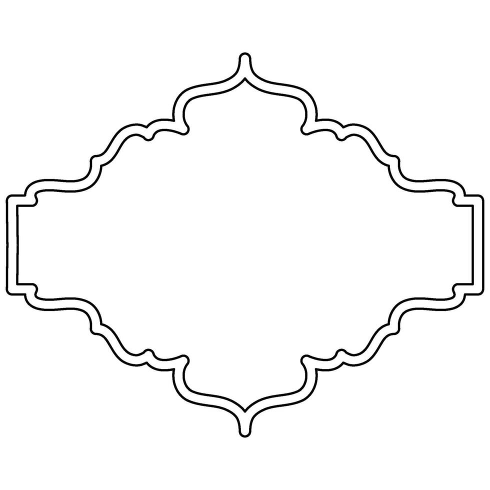 Decorative ornament frame icon shape outline element vector