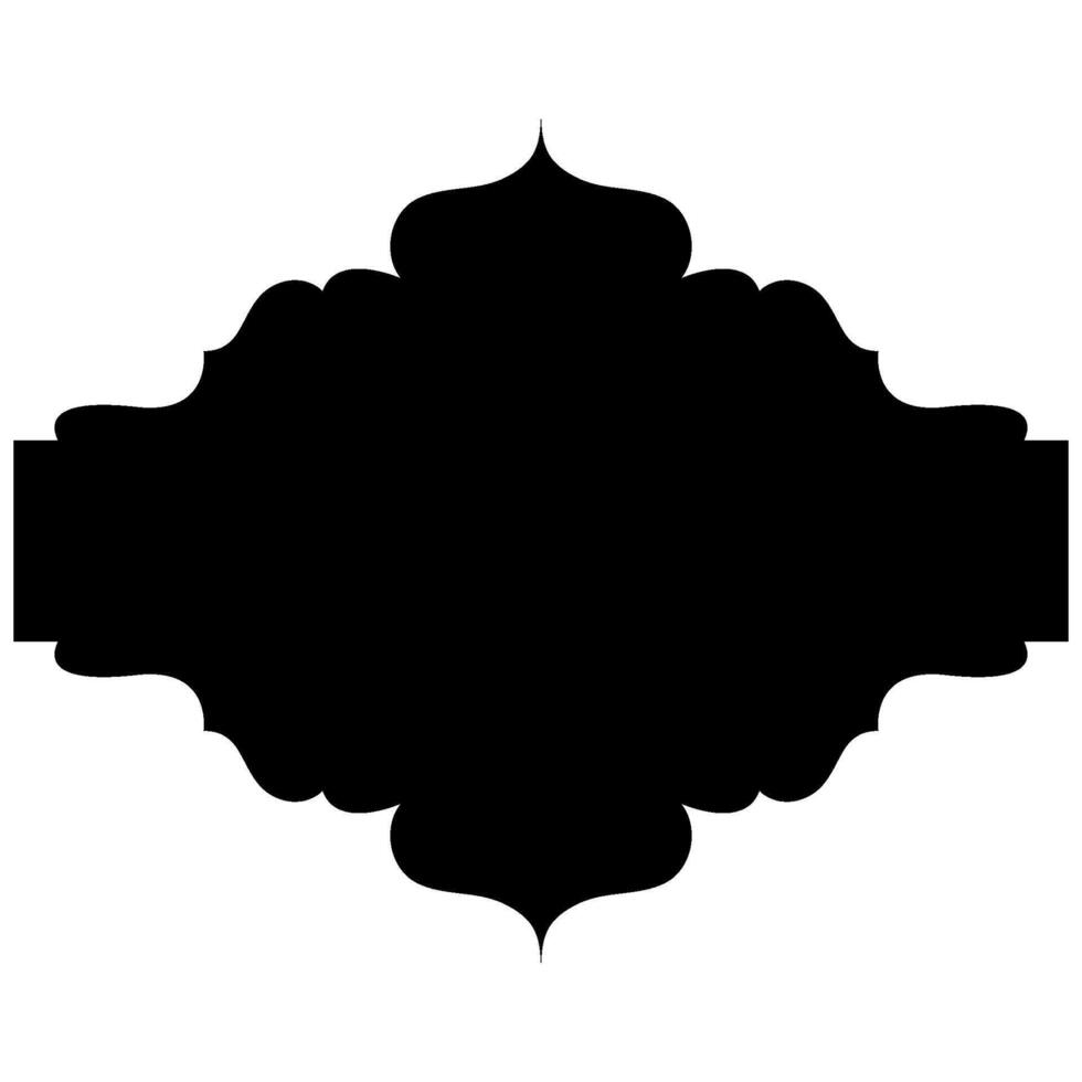 Decorative illustrated ornament frame icon shape design. vector