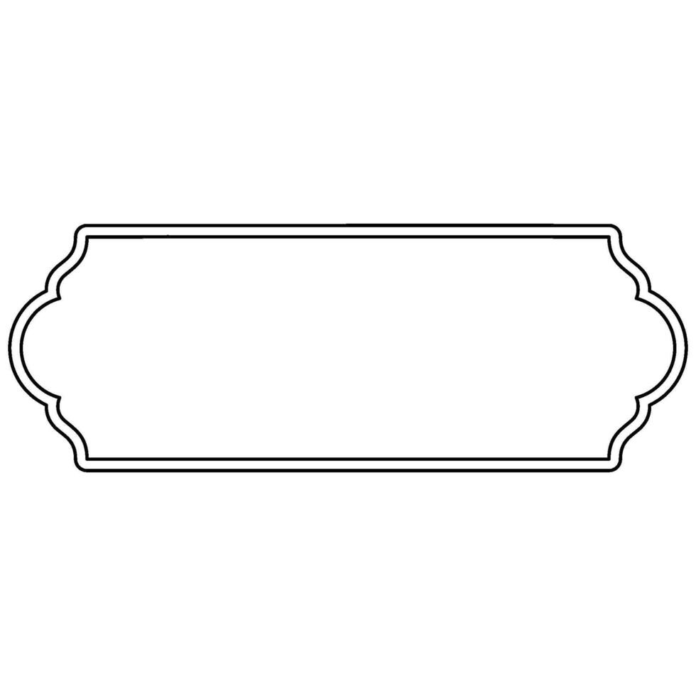 Decorative ornament frame icon shape outline element vector