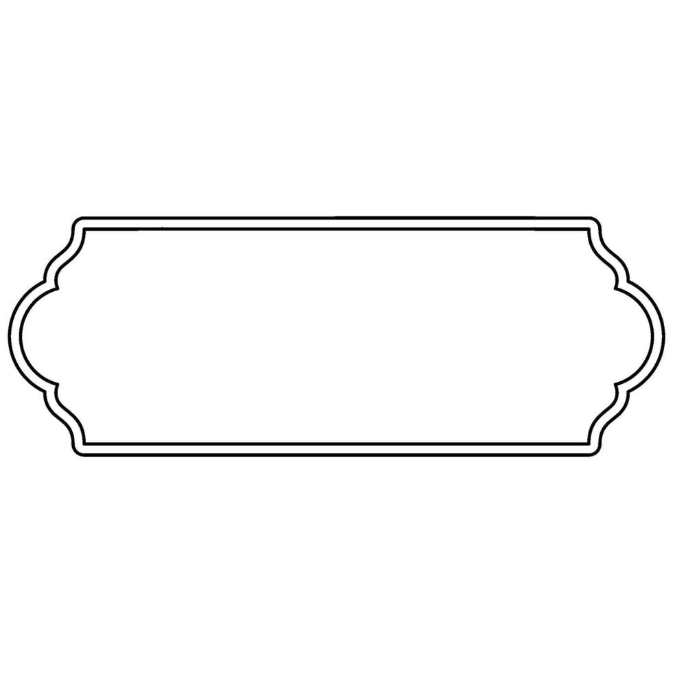 Decorative ornament frame icon shape outline element vector