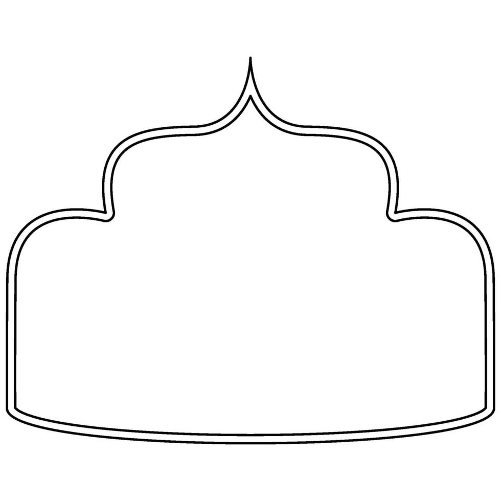Decorative ornament frame icon shape outline element vector