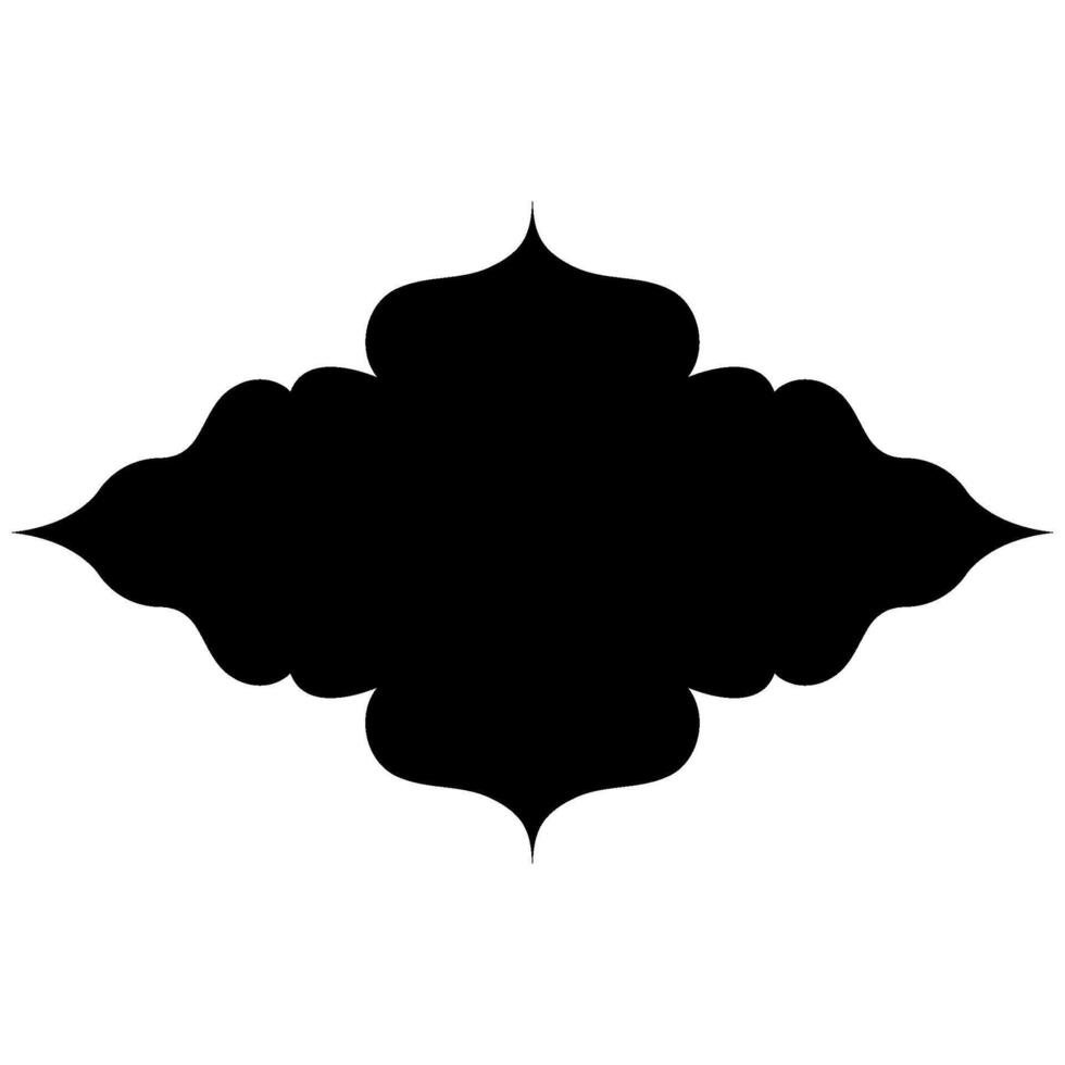 Decorative illustrated ornament frame icon shape design. vector