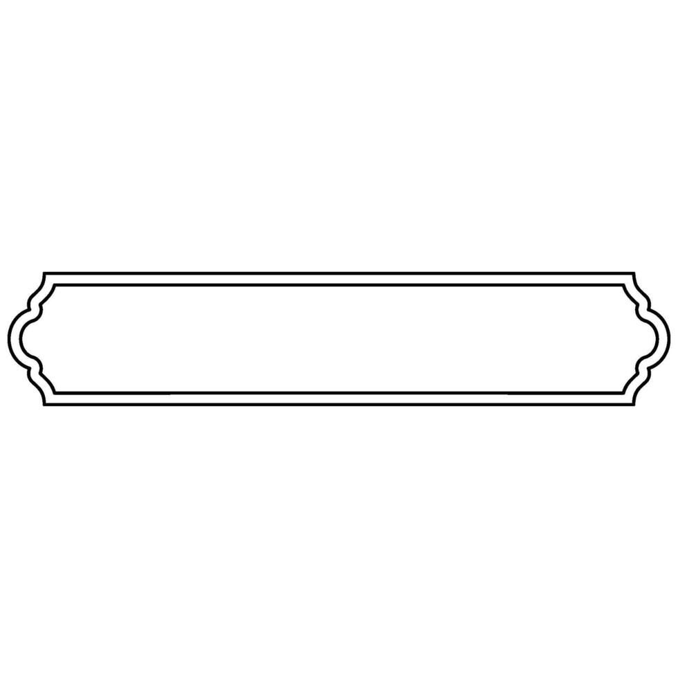 Decorative ornament frame icon shape outline element vector
