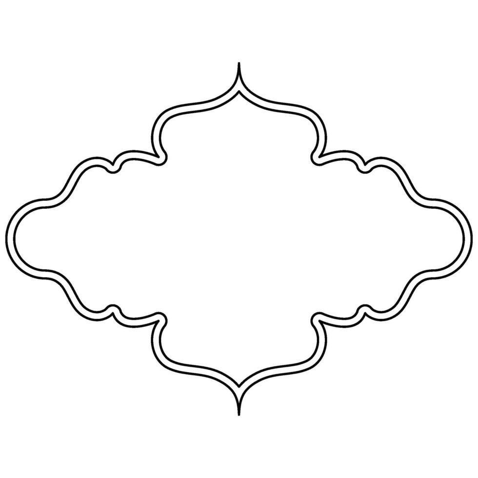 Decorative ornament frame icon shape outline element vector