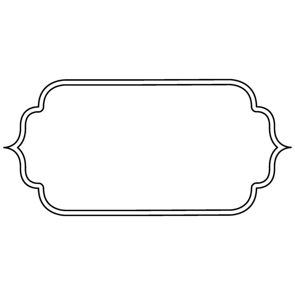 Decorative ornament frame icon shape outline element vector