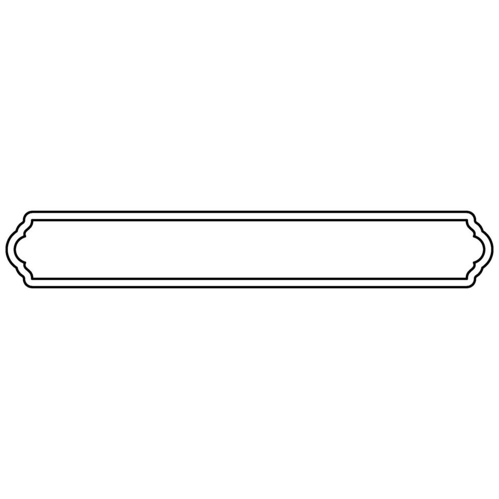 Decorative ornament frame icon shape outline element vector