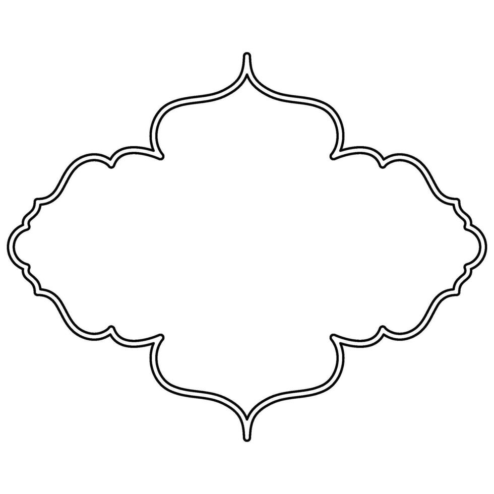 Decorative ornament frame icon shape outline element vector