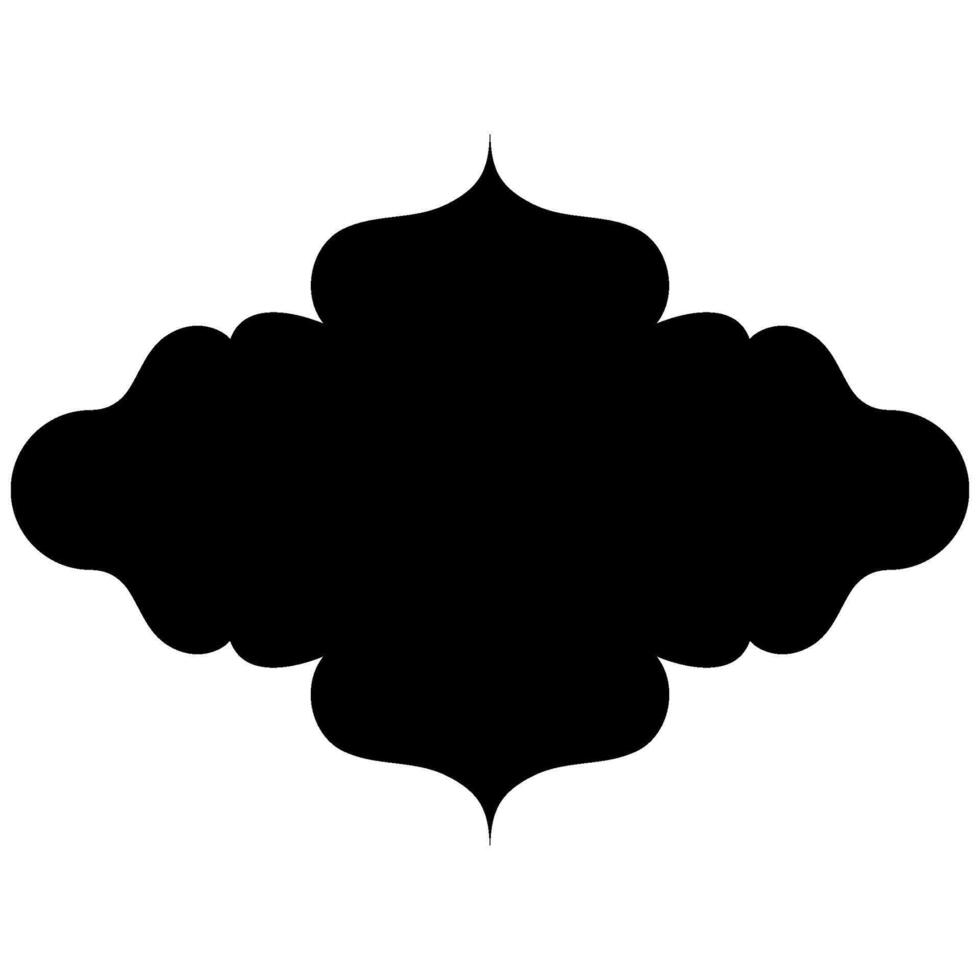 Decorative illustrated ornament frame icon shape design. vector