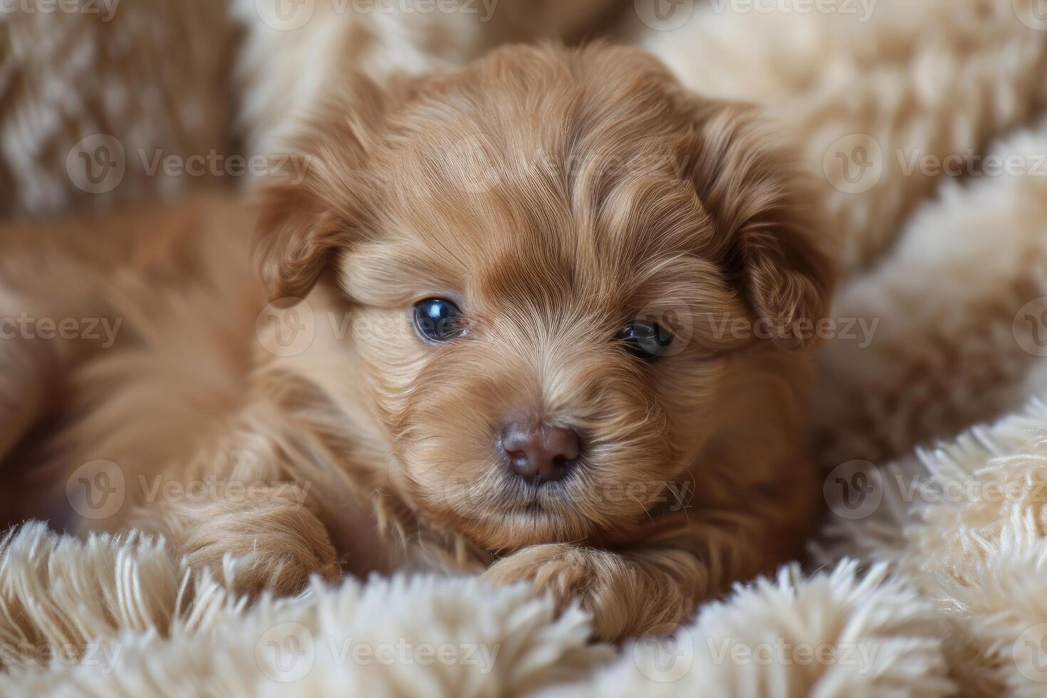 AI generated Adorable Baby puppy funny. Generate Ai photo