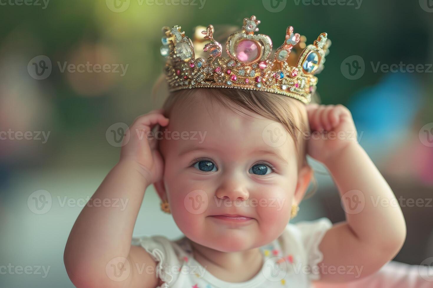 AI generated Adorable Baby boy crown. Generate Ai photo