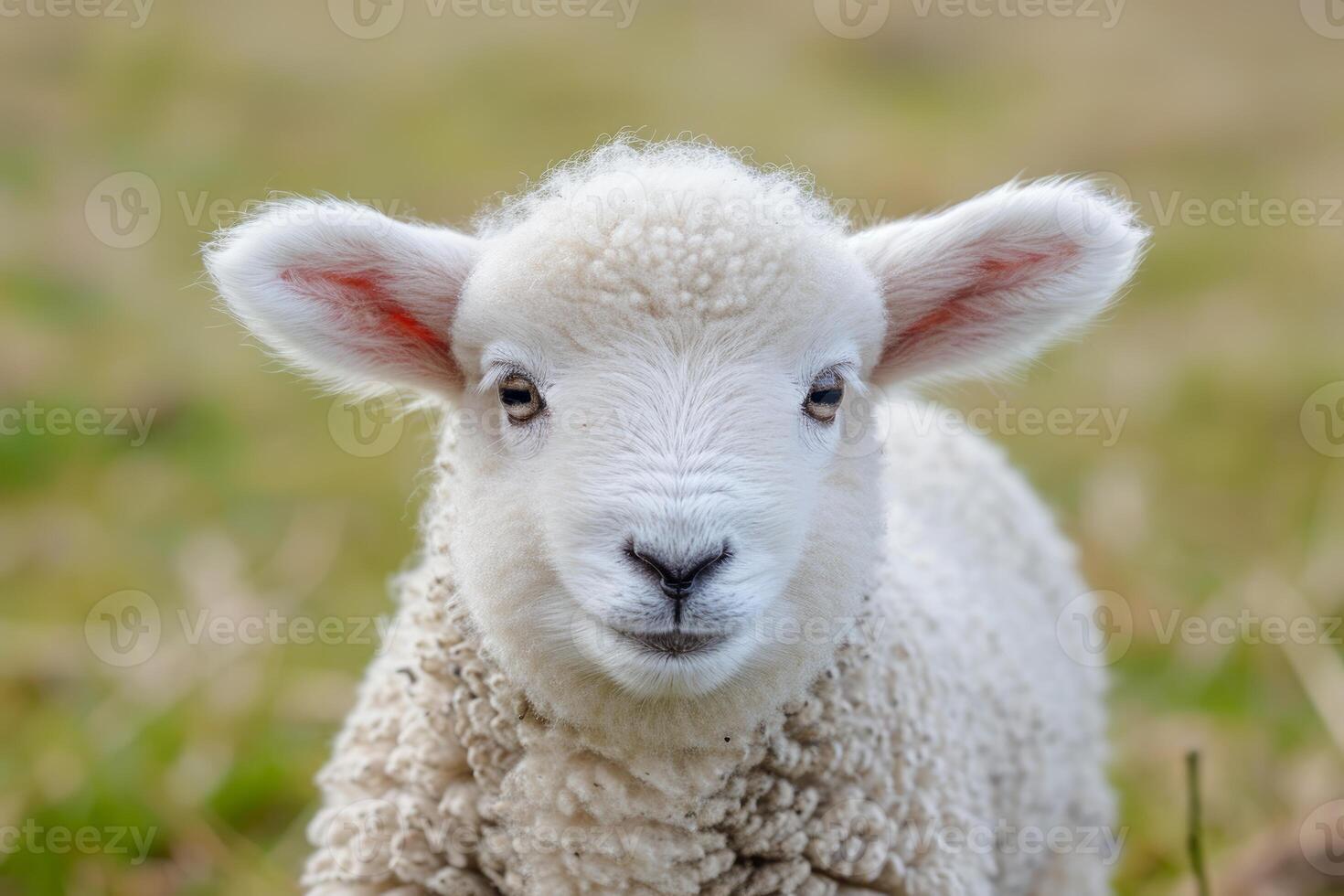 ai generado adorable bebé oveja retrato. generar ai foto