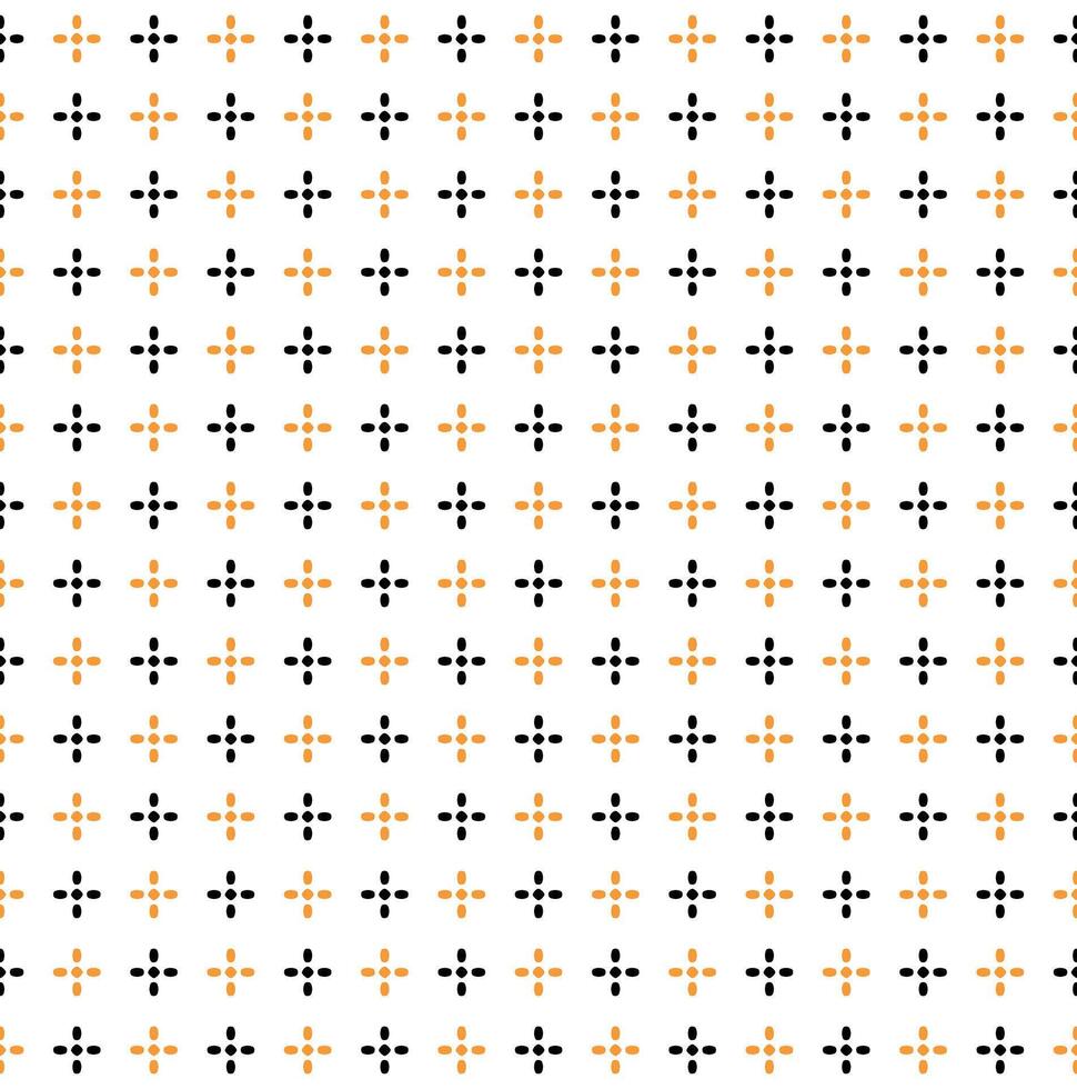 Seamless Geometric Shining Star Pattern, Shiny Star Orange And Black On White Background, Halloween Theme vector
