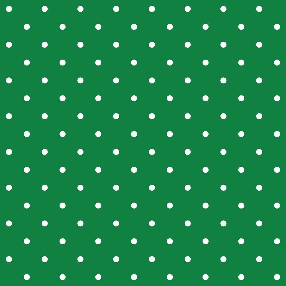 Dark green and white seamless polka dot pattern vector