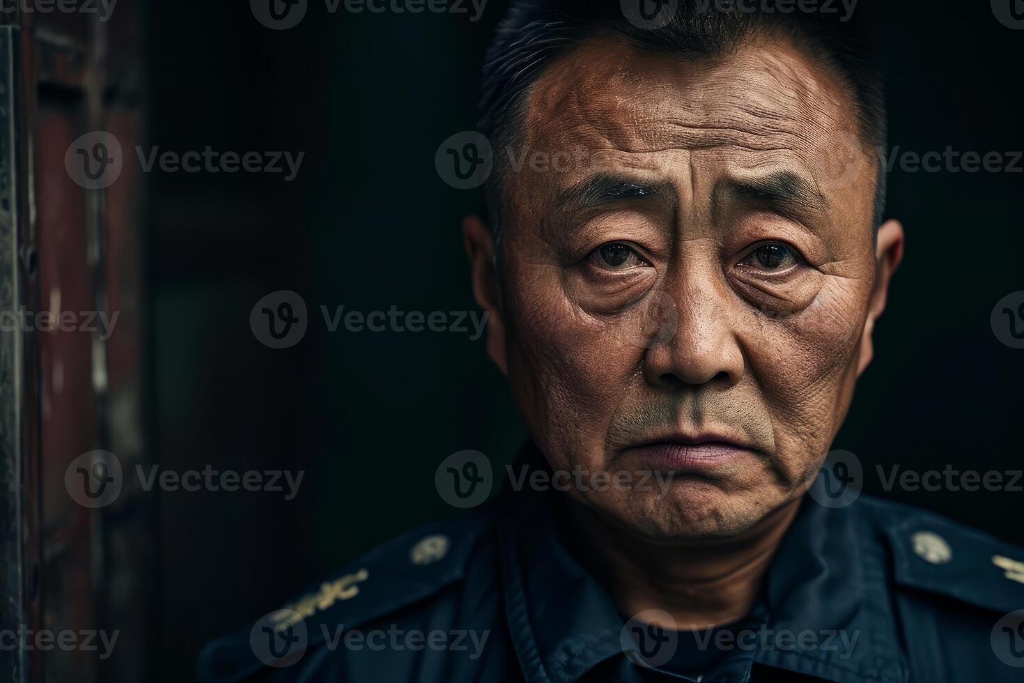 AI generated Asian police officer. Generate Ai photo